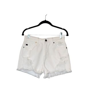 NEW KanCan White Distressed High Rise Cutoff Shorts 100% cotton